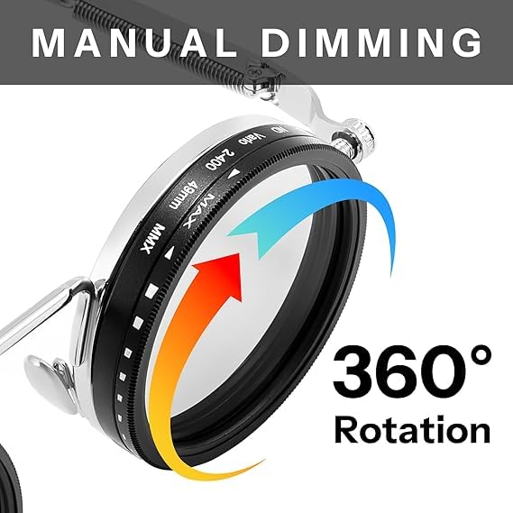 Adjustable Sunglasses 1-9 Gears |Trendy Style Goggles Rounded Polarized Glasses