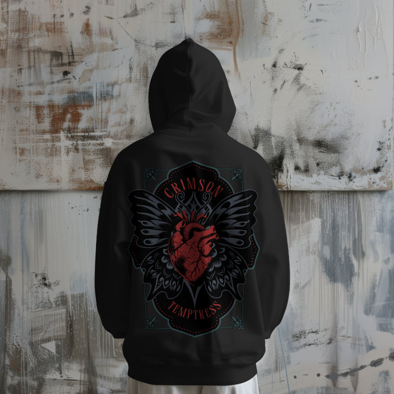 CRIMSON OVERSIZED UNISEX HOODIE