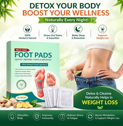 Deep Cleansing Herbal Foot Pads for Full body Detox & Natural Weight Management